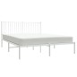 vidaXL Estructura de cama de metal con cabecero blanca 150x200 cm vidaXL Estructura de cama de metal con cabecero blanca 150x200 cm