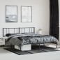 vidaXL Estructura de cama con cabecero metal negro 180x200 cm