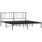 vidaXL Estructura de cama con cabecero metal negro 180x200 cm