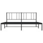 vidaXL Estructura de cama con cabecero metal negro 180x200 cm