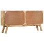 vidaXL Aparador de madera maciza de mango marrón y negro 160x30x76 cm vidaXL Aparador de madera maciza de mango marrón y negro 160x30x76 cm
