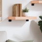 vidaXL Estante de pared madera maciza de roble sin tratar 40x20x6 cm vidaXL Estante de pared madera maciza de roble sin tratar 40x20x6 cm