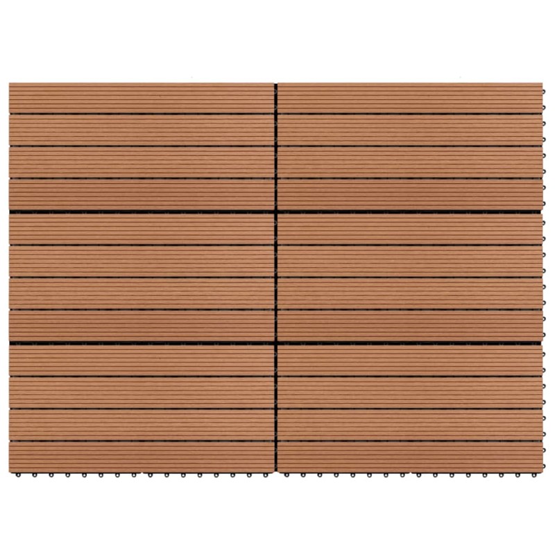 vidaXL Baldosas 6 unidades WPC marrón 1m² 60x30 cm vidaXL Baldosas 6 unidades WPC marrón 1m² 60x30 cm