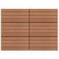 vidaXL Baldosas 6 unidades WPC marrón 1m² 60x30 cm vidaXL Baldosas 6 unidades WPC marrón 1m² 60x30 cm