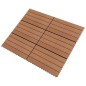 vidaXL Baldosas 6 unidades WPC marrón 1m² 60x30 cm vidaXL Baldosas 6 unidades WPC marrón 1m² 60x30 cm