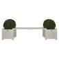 Maceteros blancos con banco, Esschert Design CF33W Maceteros blancos con banco, Esschert Design CF33W