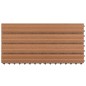 vidaXL Baldosas 6 unidades WPC marrón 1m² 60x30 cm vidaXL Baldosas 6 unidades WPC marrón 1m² 60x30 cm