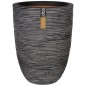 Capi Jarrón Nature Rib elegante bajo gris antracita 46x58 cm KOFZ783 Capi Jarrón Nature Rib elegante bajo gris antracita 46x58 cm KOFZ783