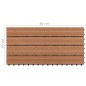 vidaXL Baldosas 6 unidades WPC marrón 1m² 60x30 cm vidaXL Baldosas 6 unidades WPC marrón 1m² 60x30 cm