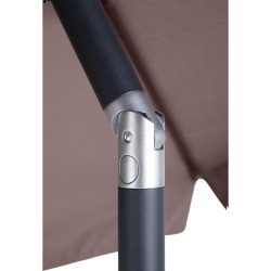 Madison Sombrilla Lanzarote redonda gris taupe 250 cm
