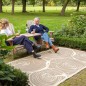 Esschert Design Alfombra de exterior aros crecientes 240x150 cm Esschert Design Alfombra de exterior aros crecientes 240x150 cm