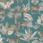 DUTCH WALLCOVERINGS Papel de pared leopardo azul y beige DUTCH WALLCOVERINGS Papel de pared leopardo azul y beige