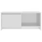 vidaXL Mueble de TV madera contrachapada blanco brillante 90x35x40 cm