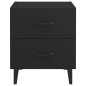 vidaXL Mesita de noche 2 unidades negro 40x35x47,5 cm