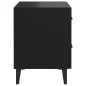 vidaXL Mesita de noche 2 unidades negro 40x35x47,5 cm