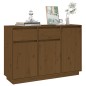 vidaXL Aparador de madera maciza de pino marrón miel 110x34x75 cm vidaXL Aparador de madera maciza de pino marrón miel 110x34x75 cm