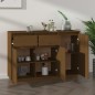 vidaXL Aparador de madera maciza de pino marrón miel 110x34x75 cm vidaXL Aparador de madera maciza de pino marrón miel 110x34x75 cm