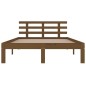vidaXL Estructura de cama doble madera maciza marrón miel 135x190 cm vidaXL Estructura de cama doble madera maciza marrón miel 135x190 cm
