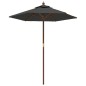 vidaXL Sombrilla jardín con poste de madera gris antracita 196x231 cm vidaXL Sombrilla jardín con poste de madera gris antracita 196x231 cm