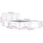 vidaXL Estructura de cama doble madera maciza marrón miel 135x190 cm vidaXL Estructura de cama doble madera maciza marrón miel 135x190 cm