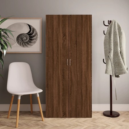 vidaXL Mueble zapatero madera contrachapada roble marrón 80x35,5x180cm
