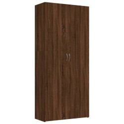 vidaXL Mueble zapatero madera contrachapada roble marrón 80x35,5x180cm