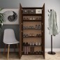 vidaXL Mueble zapatero madera contrachapada roble marrón 80x35,5x180cm