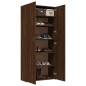 vidaXL Mueble zapatero madera contrachapada roble marrón 80x35,5x180cm