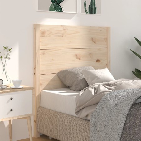 vidaXL Cabecero madera maciza de pino 106x4x100 cm
