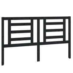 vidaXL Cabecero de cama madera maciza de pino negro 156x4x100 cm