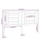 vidaXL Cabecero de cama madera maciza de pino negro 156x4x100 cm vidaXL Cabecero de cama madera maciza de pino negro 156x4x100 cm