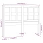 vidaXL Cabecero de cama madera maciza de pino 155,5x4x100 cm