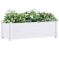 vidaXL Arriate elevado de jardín PP blanco 100x43x35 cm