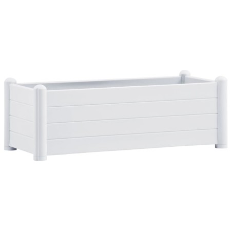 vidaXL Arriate elevado de jardín PP blanco 100x43x35 cm