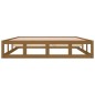 vidaXL Estructura de cama de madera maciza marrón miel 200x200 cm vidaXL Estructura de cama de madera maciza marrón miel 200x200 cm