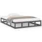 vidaXL Estructura cama doble pequeña madera maciza gris 120x190 cm vidaXL Estructura cama doble pequeña madera maciza gris 120x190 cm