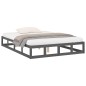 vidaXL Estructura cama doble pequeña madera maciza gris 120x190 cm vidaXL Estructura cama doble pequeña madera maciza gris 120x190 cm