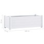 vidaXL Arriate elevado de jardín PP blanco 100x43x35 cm