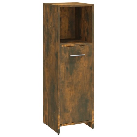 vidaXL Armario de baño madera contrachapada roble ahumado 30x30x95 cm