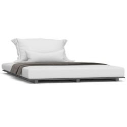 vidaXL Estructura de cama madera maciza de pino gris 120x190 cm