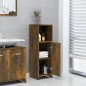 vidaXL Armario de baño madera contrachapada roble ahumado 30x30x95 cm