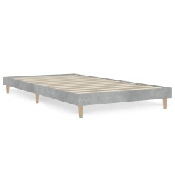vidaXL Estructura de cama madera contrachapada gris hormigón 100x200cm