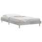 vidaXL Estructura de cama madera contrachapada gris hormigón 100x200cm vidaXL Estructura de cama madera contrachapada gris hormigón 100x200cm