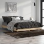 vidaXL Estructura de cama madera contrachapada roble Sonoma 135x190 cm vidaXL Estructura de cama madera contrachapada roble Sonoma 135x190 cm