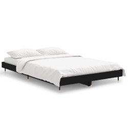 vidaXL Estructura de cama de madera contrachapada negra 120x190 cm