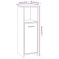 vidaXL Armario de baño madera contrachapada roble ahumado 30x30x95 cm