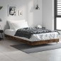vidaXL Estructura de cama madera contrachapada roble ahumado 90x190 cm