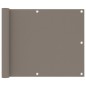 vidaXL Toldo para balcón de tela oxford gris taupe 75x500 cm