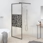 vidaXL Mampara de ducha vidrio vidrio ESG diseño piedra negro 80x195cm vidaXL Mampara de ducha vidrio vidrio ESG diseño piedra negro 80x195cm