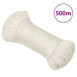 vidaXL Cuerda de trabajo polipropileno blanco 3 mm 500 m